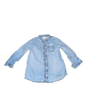 Carters Denim Button Down Shirt/ Dress Size 2T